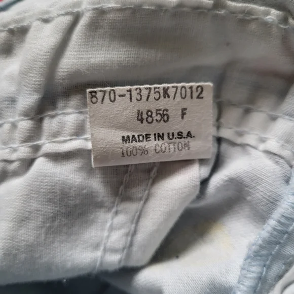 Vintage OshKosh B'gosh USA made rare thumb print 18 months Overalls - Picture 3 of 6